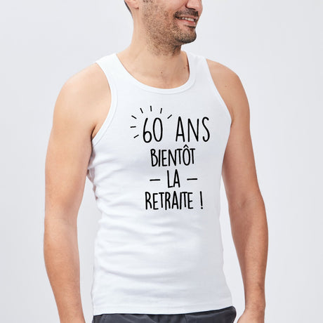 Débardeur Homme Anniversaire 60 ans Blanc