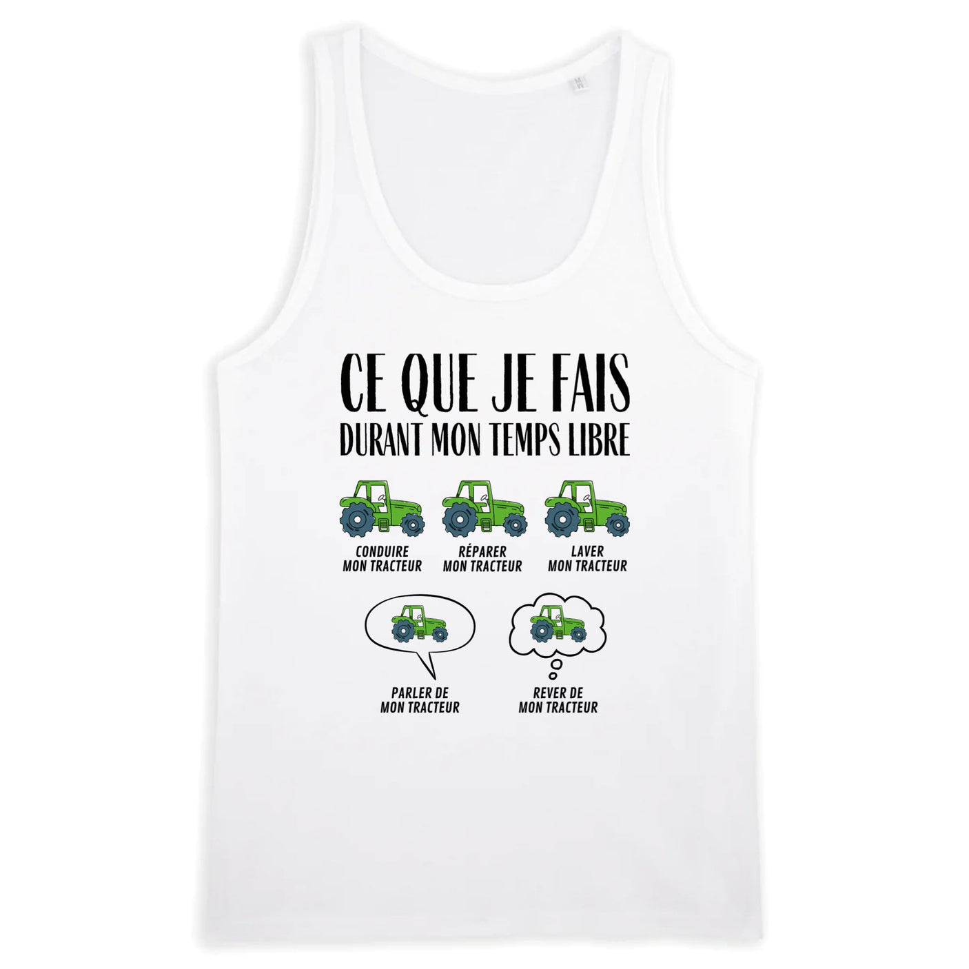 Débardeur Homme Ce que je fais durant mon temps libre Tracteur 