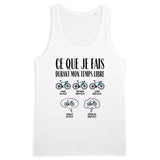 Débardeur Homme Ce que je fais durant mon temps libre Vélo 