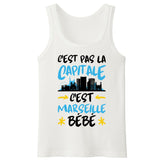 Débardeur Homme C'est pas la capitale c'est Marseille bébé 