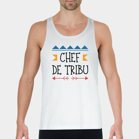 Débardeur Homme Chef de tribu Noir