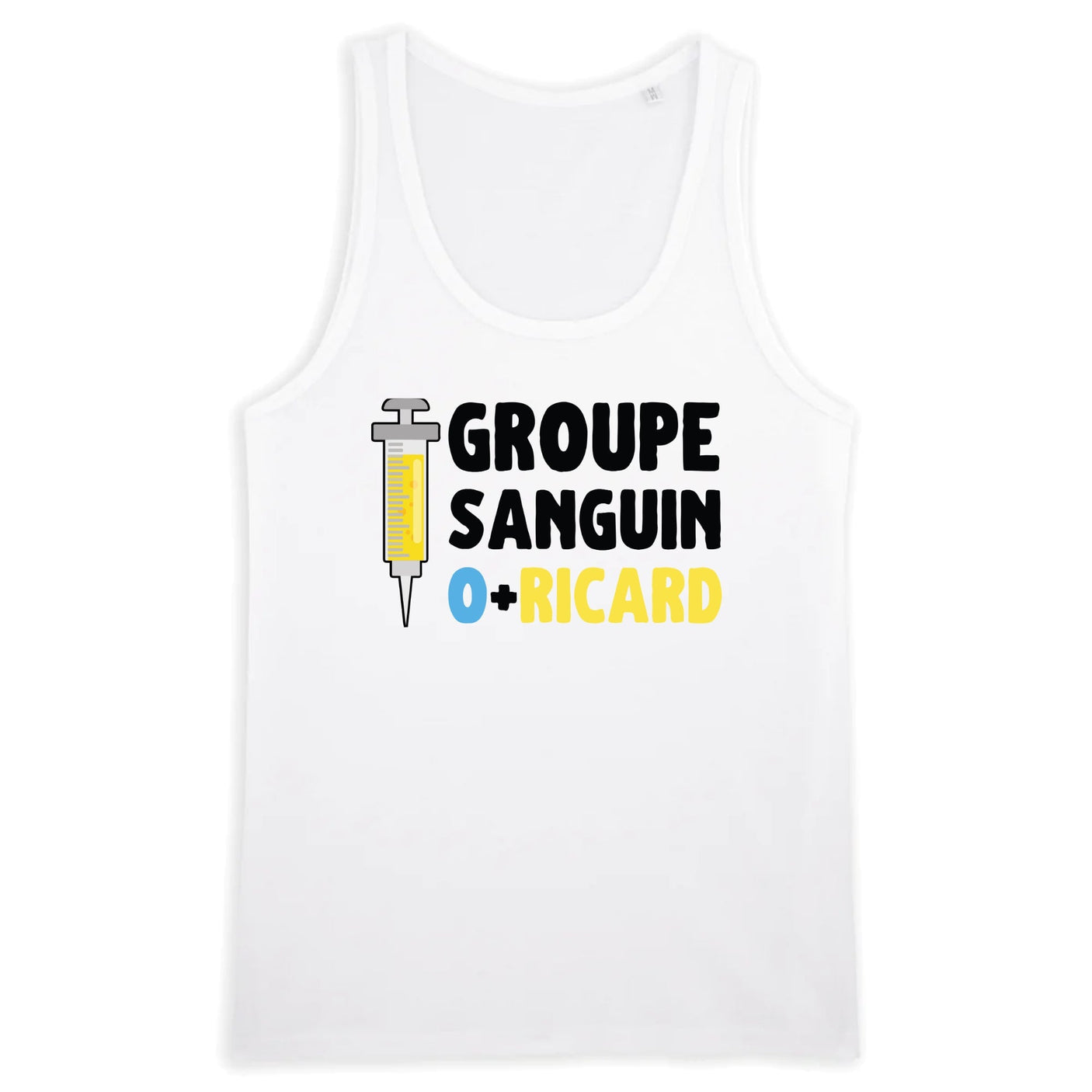 Débardeur Homme Groupe sanguin O + Ricard 