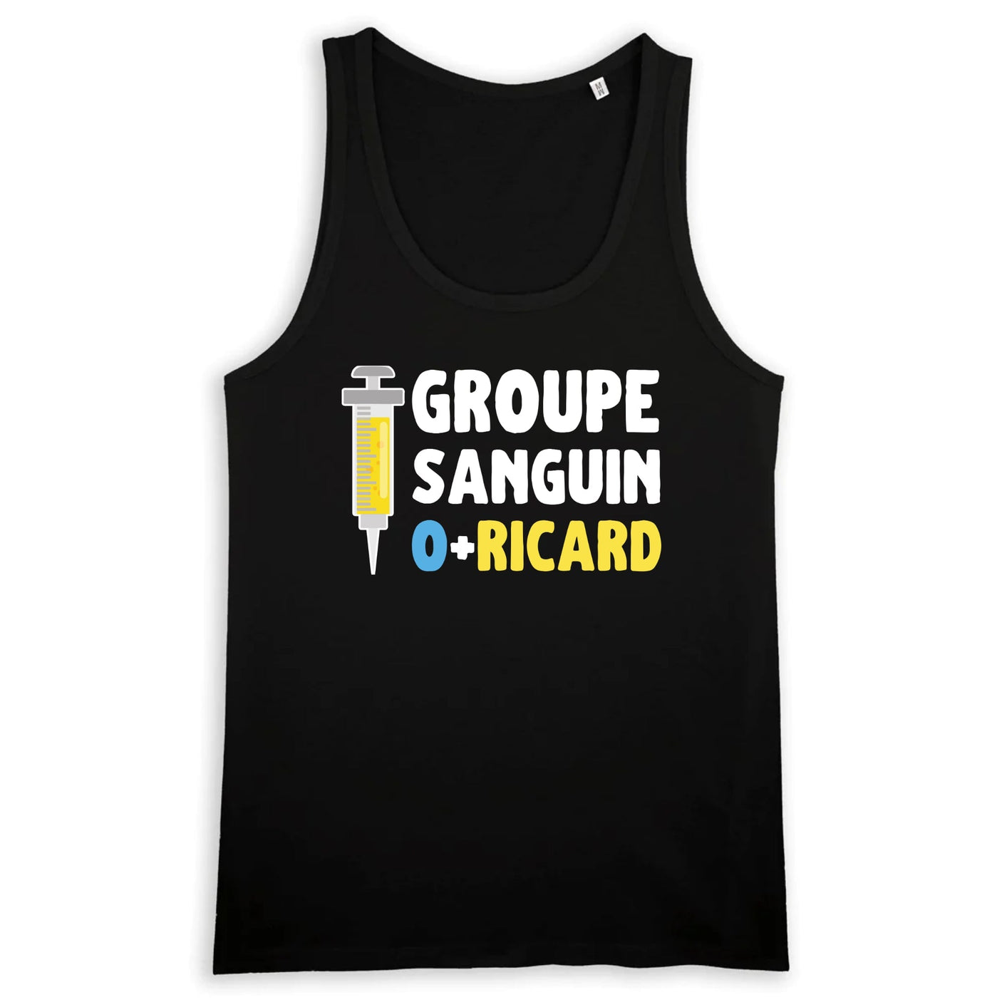 Débardeur Homme Groupe sanguin O + Ricard 