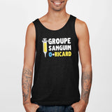 Débardeur Homme Groupe sanguin O + Ricard Noir