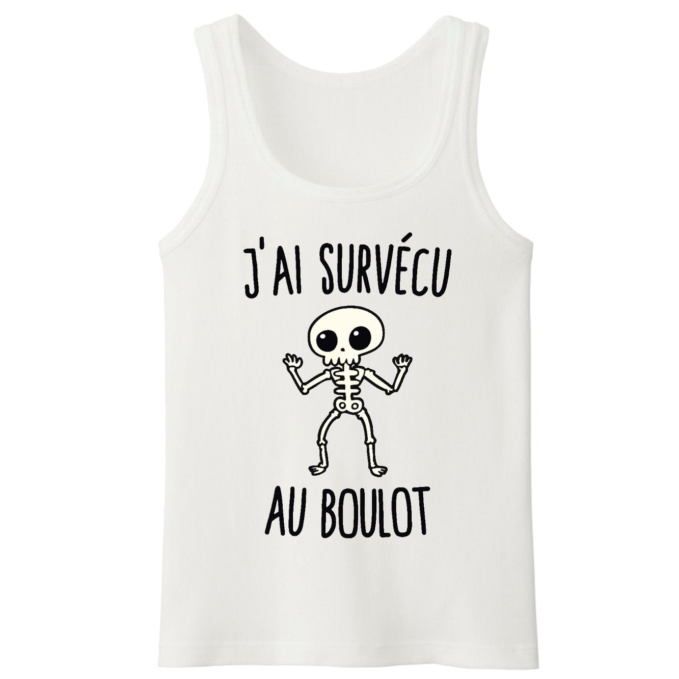 Débardeur Homme J'ai survécu au boulot 