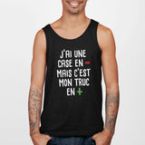 Débardeur Homme J'ai une case en moins Noir