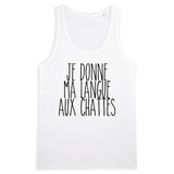 Débardeur Homme Je donne ma langue aux chattes 