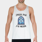 Débardeur Homme J'peux pas j'ai messe Blanc