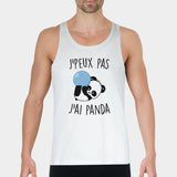 Débardeur Homme J'peux pas j'ai panda Blanc