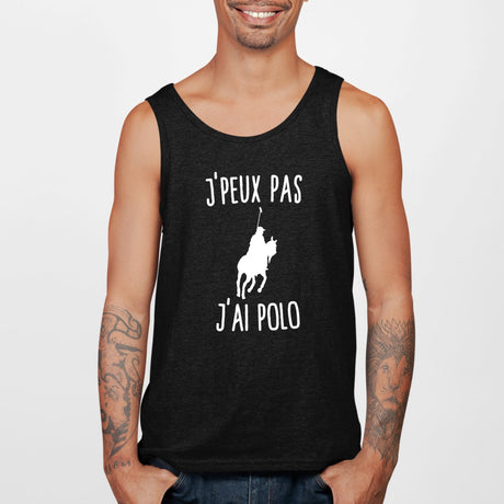 Débardeur Homme J'peux pas j'ai polo Noir