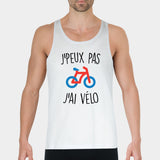 Débardeur Homme J'peux pas j'ai vélo Blanc