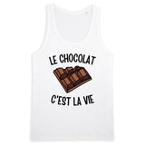 Débardeur Homme Le chocolat c'est la vie 