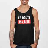 Débardeur Homme Le doute ma bite Noir