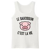 Débardeur Homme Le saucisson c'est la vie 