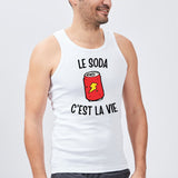 Débardeur Homme Le soda c'est la vie Blanc