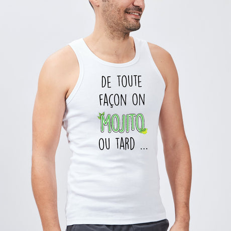 Débardeur Homme Mojito ou tard Blanc