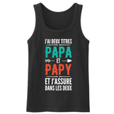 Débardeur Homme Papa et papy 