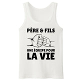 Débardeur Homme Père et fils une équipe pour la vie 