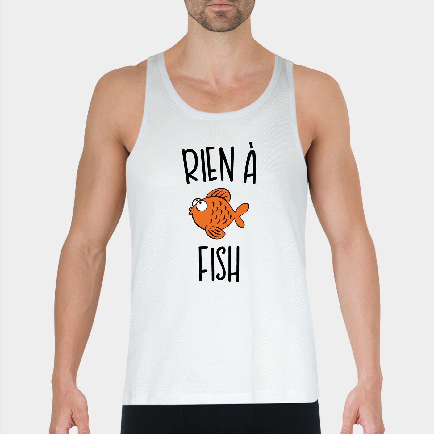 Débardeur Homme Rien à fish Blanc