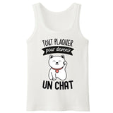 Débardeur Homme Tout plaquer pour devenir un chat 