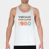 Débardeur Homme Vintage année 1980 Blanc