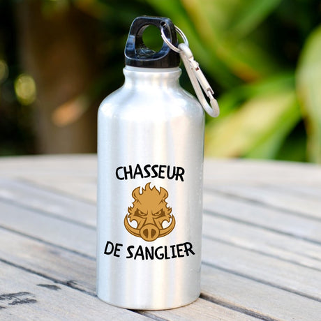 Gourde Chasseur de sanglier Blanc