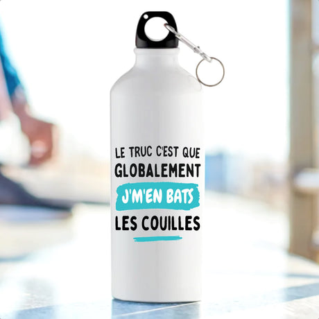 Gourde Globalement j'm'en bats les couilles Blanc