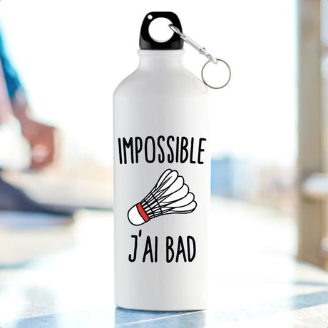 Gourde Impossible j'ai bad Blanc