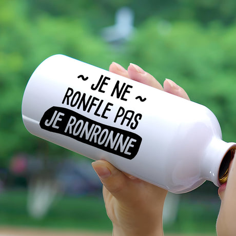 Gourde Je ne ronfle pas je ronronne Blanc