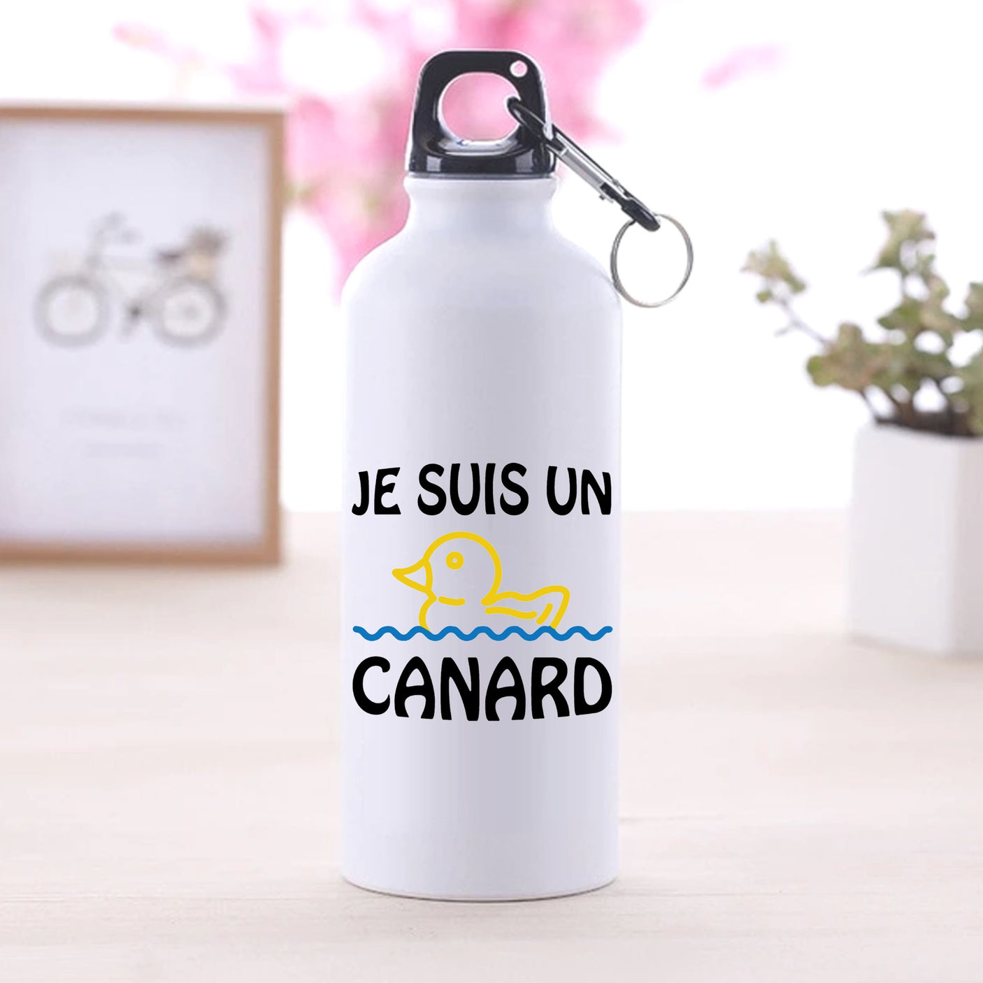 Gourde Je suis un canard Blanc