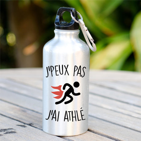 Gourde J'peux pas j'ai athlé Blanc