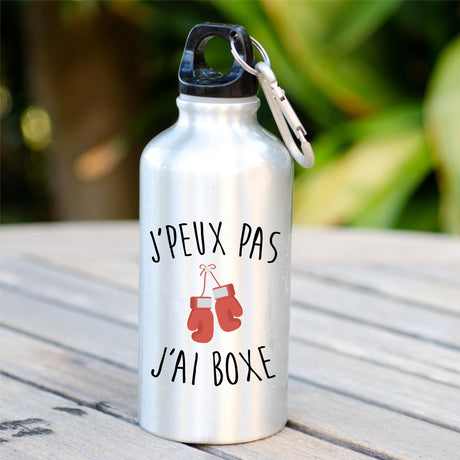 Gourde J'peux pas j'ai boxe Blanc