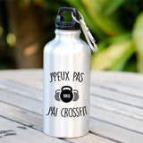 Gourde J'peux pas j'ai crossfit Blanc