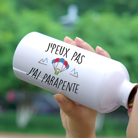 Gourde J'peux pas j'ai parapente Blanc
