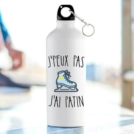 Gourde J'peux pas j'ai patin Blanc