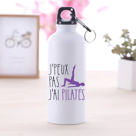 Gourde J'peux pas j'ai pilates Blanc