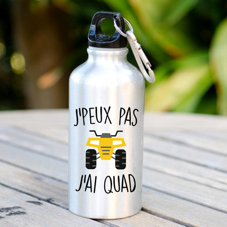 Gourde J'peux pas j'ai quad Blanc