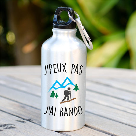 Gourde J'peux pas j'ai rando Blanc