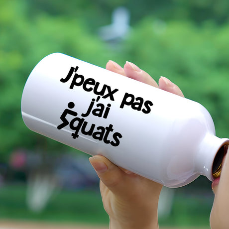 Gourde J'peux pas j'ai squats Blanc