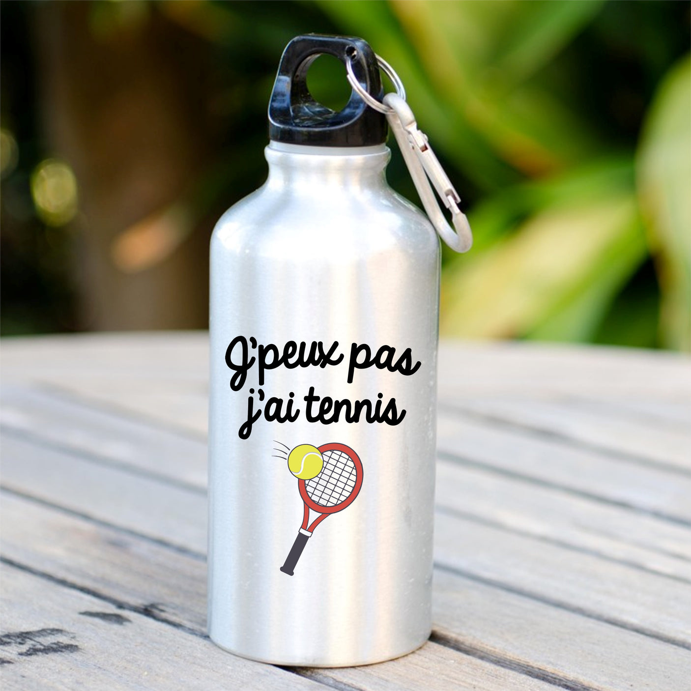 Gourde J'peux pas j'ai tennis Blanc