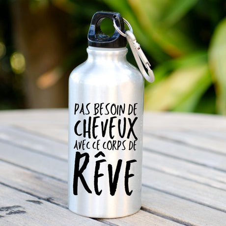 Gourde Pas besoin de cheveux avec ce corps de rêve Blanc