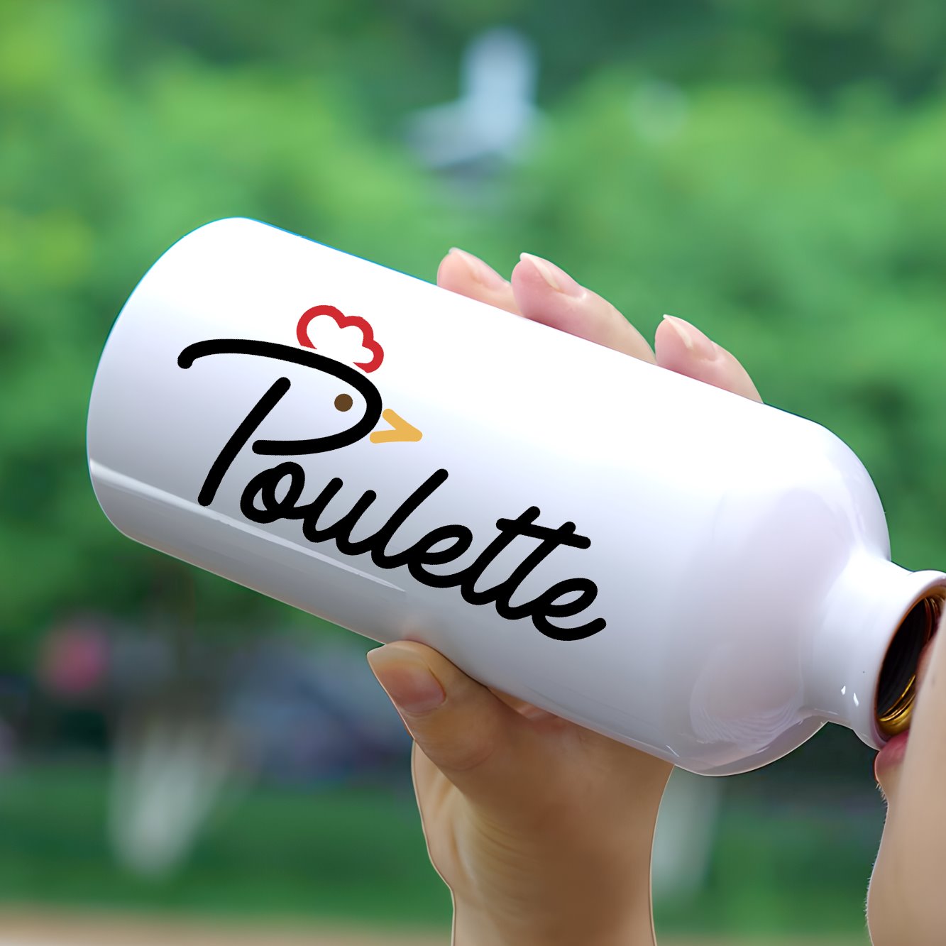 Gourde Poulette Blanc