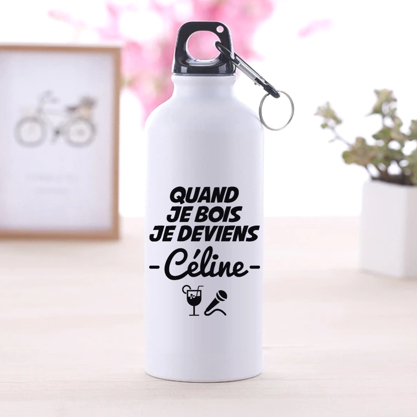 Gourde Quand je bois je deviens Céline Blanc