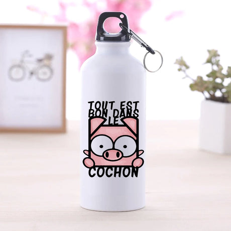 Gourde Tout est bon dans le cochon Blanc