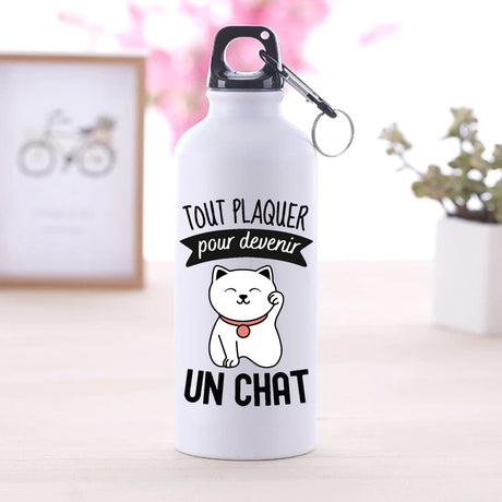 Gourde Tout plaquer pour devenir un chat Blanc