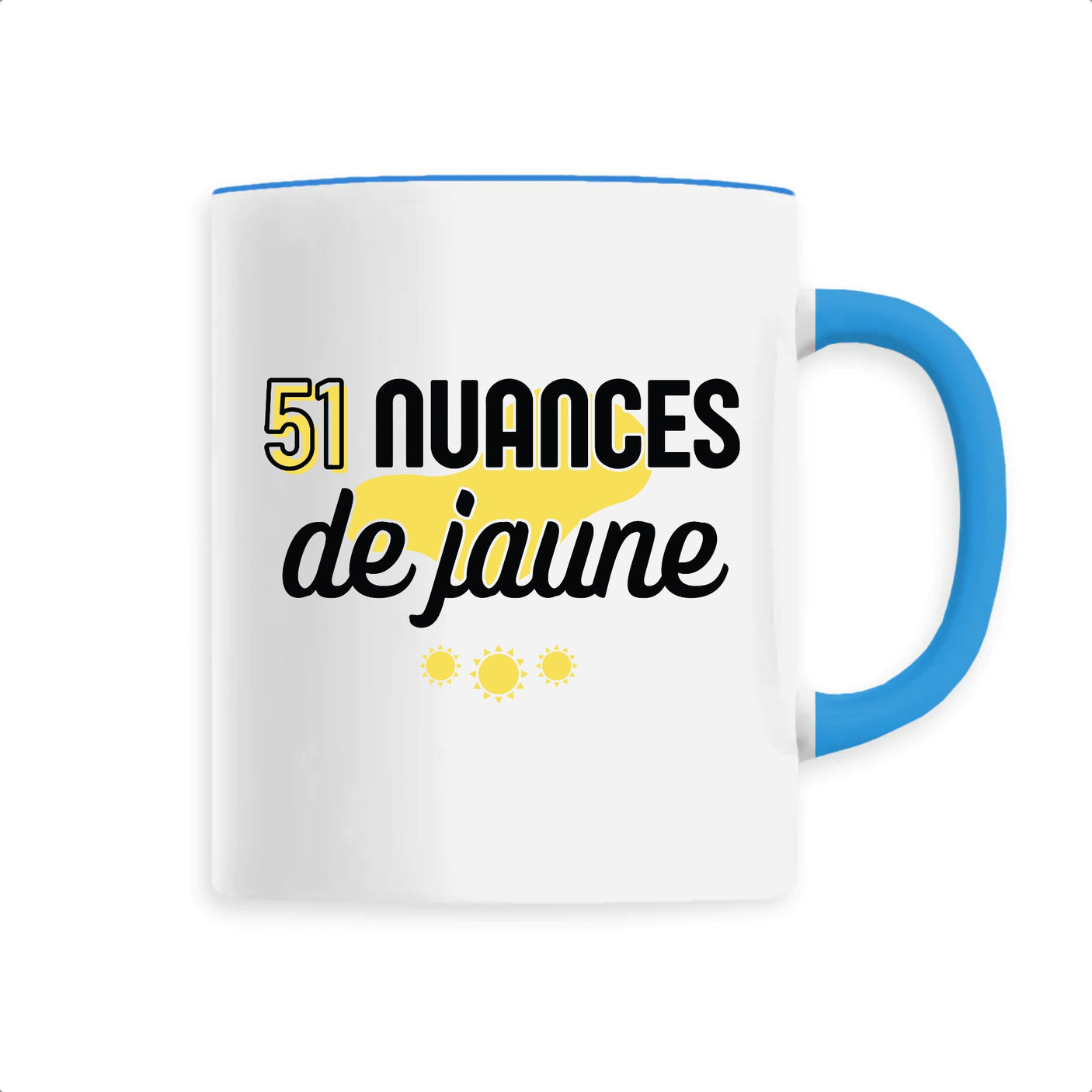 Mug 51 nuances de jaune 