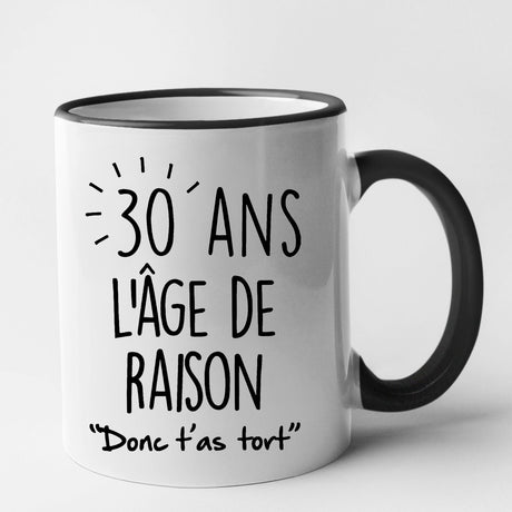 Mug Anniversaire 30 ans Noir