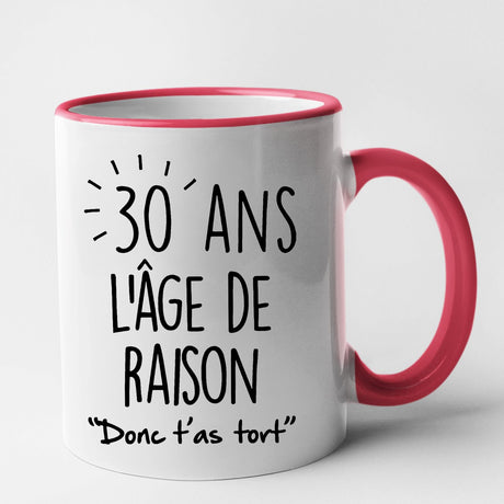 Mug Anniversaire 30 ans Rouge