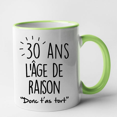 Mug Anniversaire 30 ans Vert