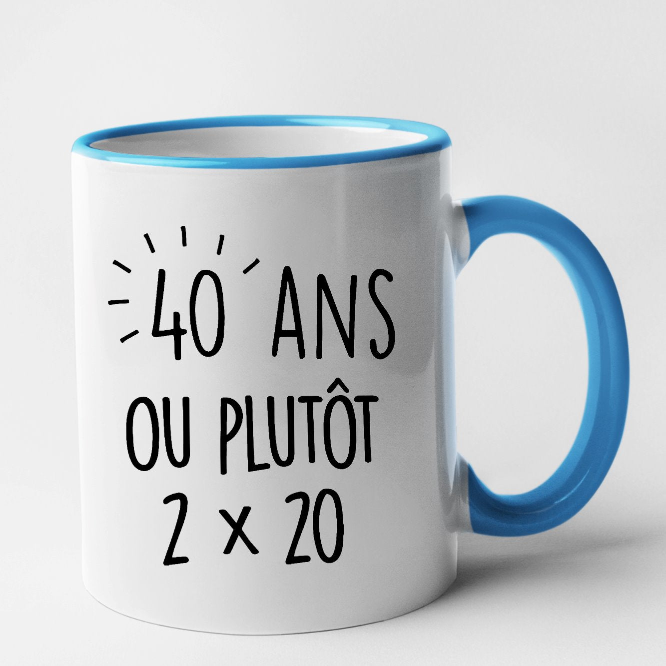 Mug Anniversaire 40 ans Bleu